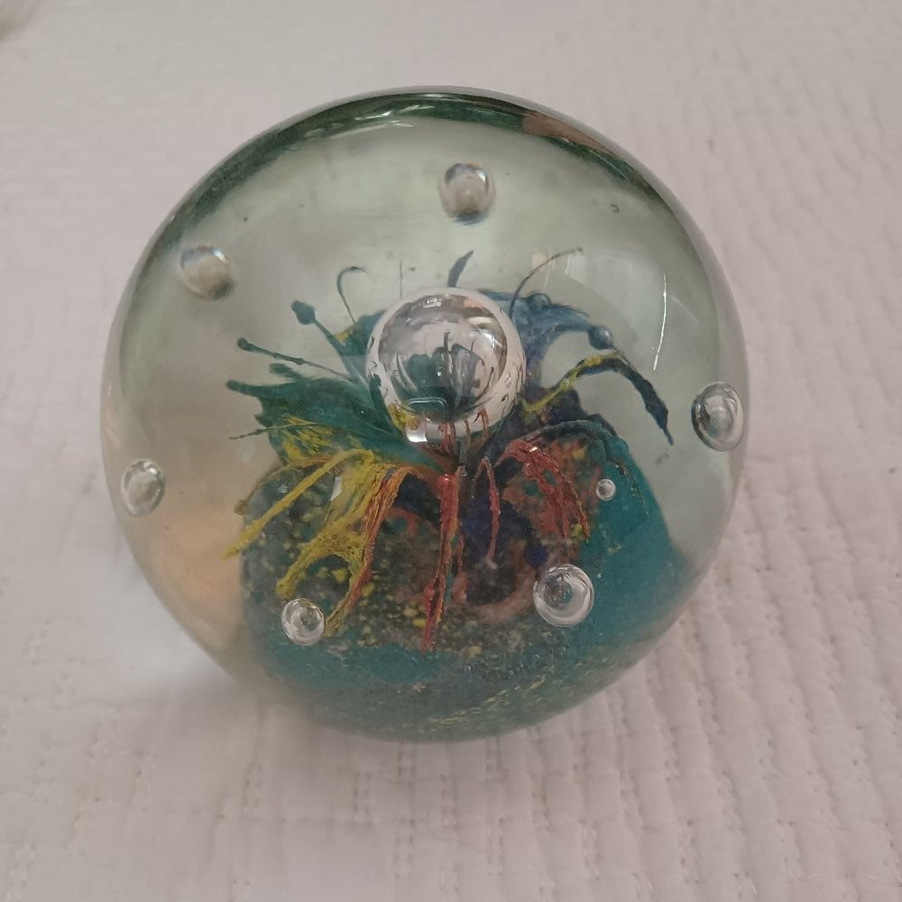 Large Paper-weight, colored interior